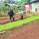 Tidak Menjadi Halangan, Babinsa Jatiraden Tetap Dampingi Urban Farming Dimasa Sibuk Pengamanan Pemilu 2024