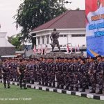Danrem 052/Wkr menghadiri, Upacara Penyambutan Kapal RJW – 992 Bantuan kemanusiaan Konflik Gaza