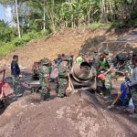 Tinggal 2 Hari Semangat Kerja Personel TMMD Dan Warga Masih Terjaga Di Lokasi Kerja