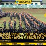 Batalyon Arhanud 6/BAY Laksanakan Upacara bendera 17-an