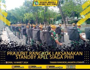Prajurit Batalyon Arhanud 6/BAY Laksanakan Apel Siaga Pasca Pemilihan Umum Yang Berlangsung 14 Februari 2024 Silam