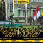 Wakil Komandan Batalyon Arhanud 6/BAY Selaku Inspektur Upacara (Irup) Memimpin Pelaksanaan Upacara Bendera