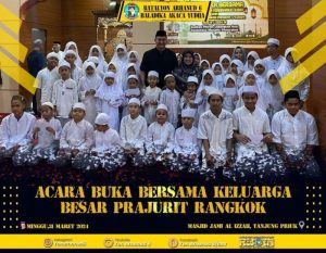 Batalyon Arhanud 6/BAY Laksanakan Buka Puasa Bersama dan Santunan Anak Yatim di Masjid Jami Al Izzah