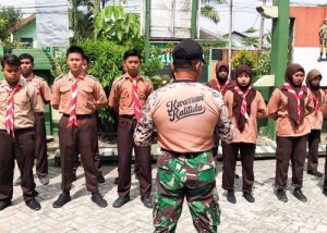 Melalui Pembinaan Pramuka Saka Wira Kartika, Koramil Kalitidu Bojonegoro bentuk Generasi Muda Berkarakter Tangguh