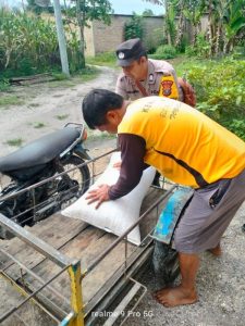 Bhabinkamtibmas Polsek Laguboti Berikan Pesan Kamtibmas Ke Desa Binaan