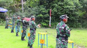Asah Naluri Tempur, Prajurit Pangkalan TNI Angkatan Laut Tarempa Gelar Latihan Menembak