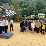 Dalam Rangka Hari Jadi Ke-16 Tahun Kab. Kepulauan Anambas, Danlanal Tarempa Ikuti Senam Bersama dan Jalan Santai