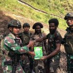 Patroli Rutin dan Bantu Petani Bercocok Tanam, Kehadiran Prajurit Koops Habema Disambut Antusias Petani Amugi
