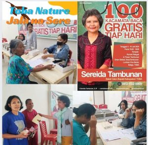 Sereida Tambunan Gencar Bagikan Seratus Kacamata Baca Gratis Setiap Hari