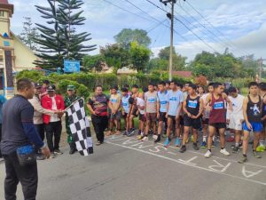 Polsek Porsea Pengamanan Lomba Lari Maraton Tingkat Kecamatan Parmaksian