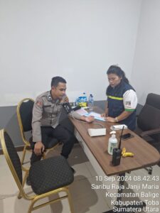 Dokkes Polres Toba Cek Kesehatan Secara Rutin Personil Pengamanan Operasi Hatra Toba 2024