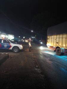 Cegah Laka Lantas dan Menjaga Keamanan di Malam Hari di Kabupaten Toba