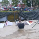 Tenda Cabang Olahraga PON di Toba Alami Musibah Akibat Angin Kencang