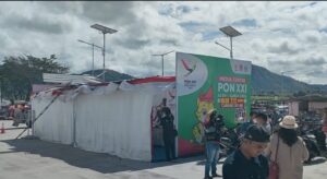 Angin Danau Toba Hamburkan Atap Media Center PON XXI Aceh-Sumut 2024 di Toba Dan Pertandingan Diberhentikan