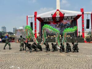 Prajurit Batalyon Arhanud 6/BAY Ikut Meramaikan Pameran TNI AD Dalam Rangka Memperingati HUT TNI ke-79