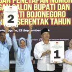 Dua Paslon Bupati dan Wakil Bupati Bojonegoro Resmi Dapatkan Nomer Urut Pilkada 2024