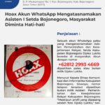 Hoax, Akun WhatsApp Mengatasnamakan Asisten I Setda Bojonegoro, Masyarakat Diminta Hati-hati