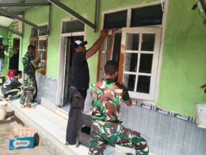 Sambut HUT ke 79 TNI, Pusdiklatpassus Gelar Karya Bakti