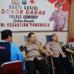 Gelar Bhakti Kesehatan Donor Darah Polres Sumenep, Dalam Rangka Hari Kesaktian Pancasila