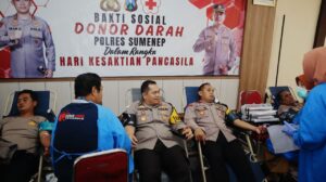 Gelar Bhakti Kesehatan Donor Darah Polres Sumenep, Dalam Rangka Hari Kesaktian Pancasila
