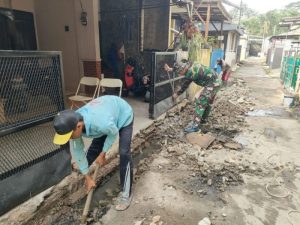 Keluhan Warga Jatiluhur Jadi Penyemangat Satgas TMMD Ke-122 untuk Percepat Pembangunan Drainase di Jalan Tower