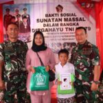 Dalam Rangka HUT Ke-79 TNI Kodim 0504/JS Gelar Sunatan Massal