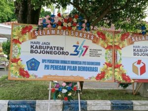 Apresiasi Karangan Bunga PJI Bojonegoro Ucapkan HJB ke-347