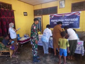 Peduli Terhadap Generasi Penerus, Satgas TMMD Ke-122 Kodim 1704/Mappi Gelar Penyuluhan Posyandu
