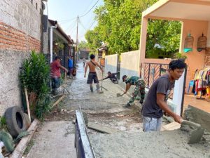 Satgas TMMD 122 Kerjakan Titik Terakhir Pengecoran Jalan