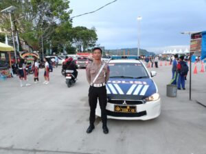 Pengamanan Kegiatan Fun Walk Dalam Rangka Peringati Hari Perhubungan Nasional di Kabupaten Toba