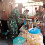 Bentuk Sukacita, Warga RW 05 Jatiluhur Gelar Silaturahmi dan Makan Bersama Anggota Satgas di Lokasi TMMD 122