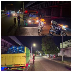 Antisipasi Kecelakaan, Satlantas Polres Sumenep Beri Himbauan Sopir Truk Pengangkut Garam