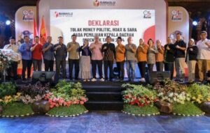 Pemkot Kediri dan Bawaslu Kota Kediri Deklarasikan Tolak Money Politic, Hoax dan Sara pada Pilkada 2024