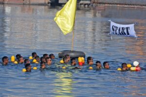 Renang Laut 1000 Meter Uji 17 Tim/Batalyon Binsat Kormar 2024