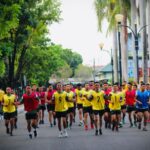Prajurit Batalyon Arhanud 6/BAY Melaksanakan Tes Kesegaran Jasmani Periodik