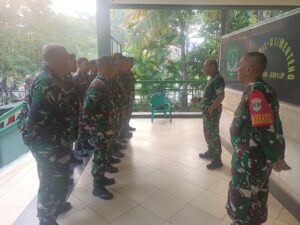 Danramil 01/Menteng Berikan Penekanan Kepada Babinsa Saat Apel Pagi
