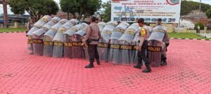Samapta Polres Toba Latihan Dalmas Jelang Pilkada 2024