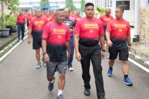 Wadan Kormar Olahraga Bersama Prajurit Lanmar Jakarta