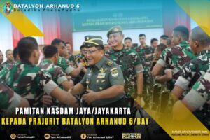 Kunjungan Kasdam Jaya/Jayakarta ke Yonarhanud 6/BAY dalam Rangka Pamitan Kepada Seluruh Prajurit