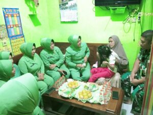 Anjangsana Ibu Ketua Persit Cabang XIX Kodim 0505/JT Dalam Rangka HUT Ke – 26 Korem 051/WKT