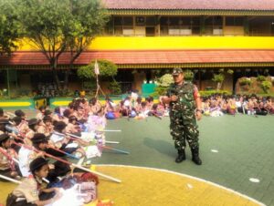 Kegiatan Perjusa SDN Gunung 01, Babinsa Sampaikan Materi Wasbang