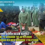Dalam Rangka menyambut HUT ke 78 Tahun Arhanud TNI AD Satuan Jajaran Resimen Arhanud 1/F, Adakan Giat Bakti Donor Darah