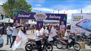 Ketua DPC Gerindra Toba Konvoi Bersama Relawan Bobby-Surya di Acara Kampanye Akbar Venue Balige!