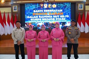 Bhayangkari Peduli, Donor Darah Dalam Rangka HUT Ke-79 Korps Brimob Polri.