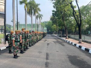 Batalyon Arhanud 6/BAY Laksanakan Apel Pemberangkatan Latbakjatrat Tahun 2024