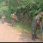 Ciptakan Lingkungan Bersih dan Nyaman, Koramil 05/Bantargebang Ajak Warga Lakukan Karya Bakti