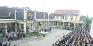 Polres Kediri Kota Gelar Apel Pergeseran Pasukan Pengamanan TPS Pilkada 2024