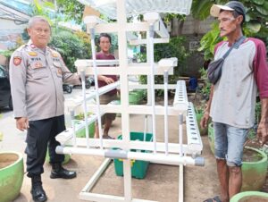 Polisi Pademangan Dukung Ketahanan Pangan, Cek Budidaya Hidroponik