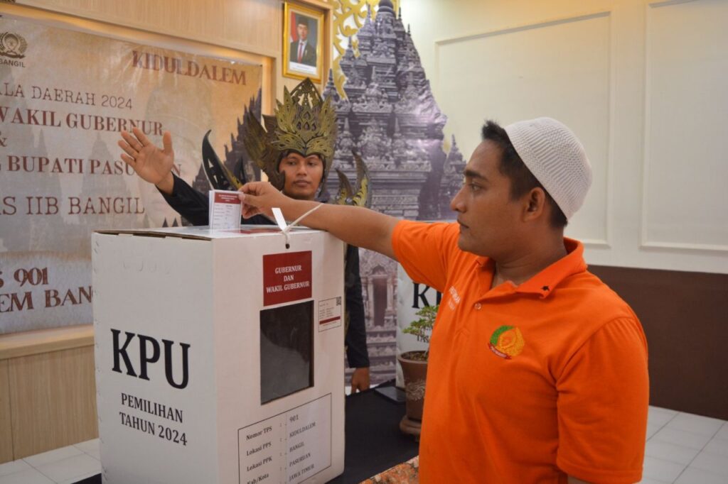 Antusiasme Tinggi, Warga Binaan Rutan Bangil Ikut Berpartisipasi Pilkada Serentak 2024