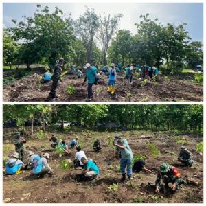 1.500 Bibit Pohon Ditanam di Area Hutan Kota TPA Torbang